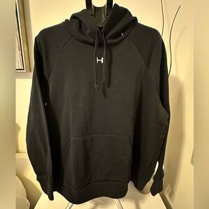 Under Armour Men's Black Pullover Hoodie - Classic Hooded Sweatshirt 2XL